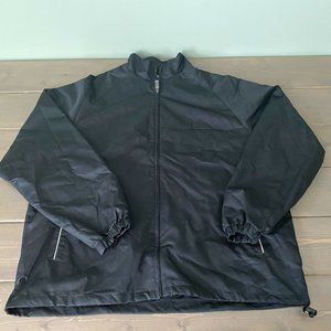 PGA Tour Black Wind and Water Resist Jacket Full Zip Size Large - Used Excellent